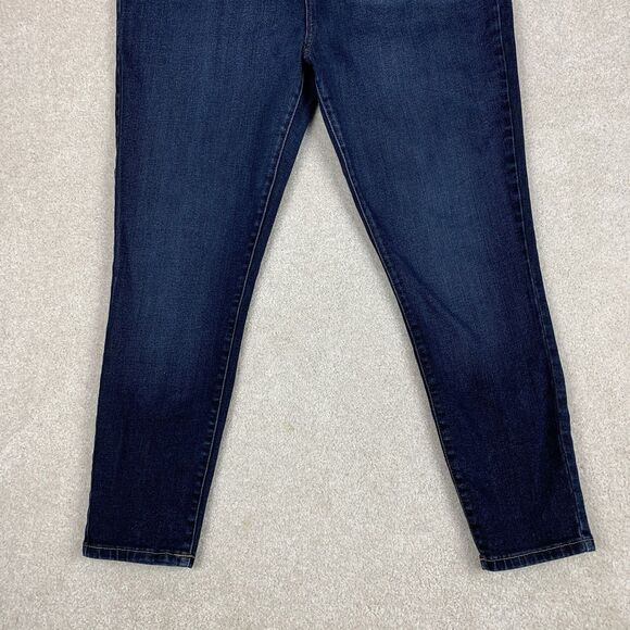 Everlane Jeans The Curvy High Rise Skinny Size 33 Crop Dark Wash Blue - Picture 3 of 13